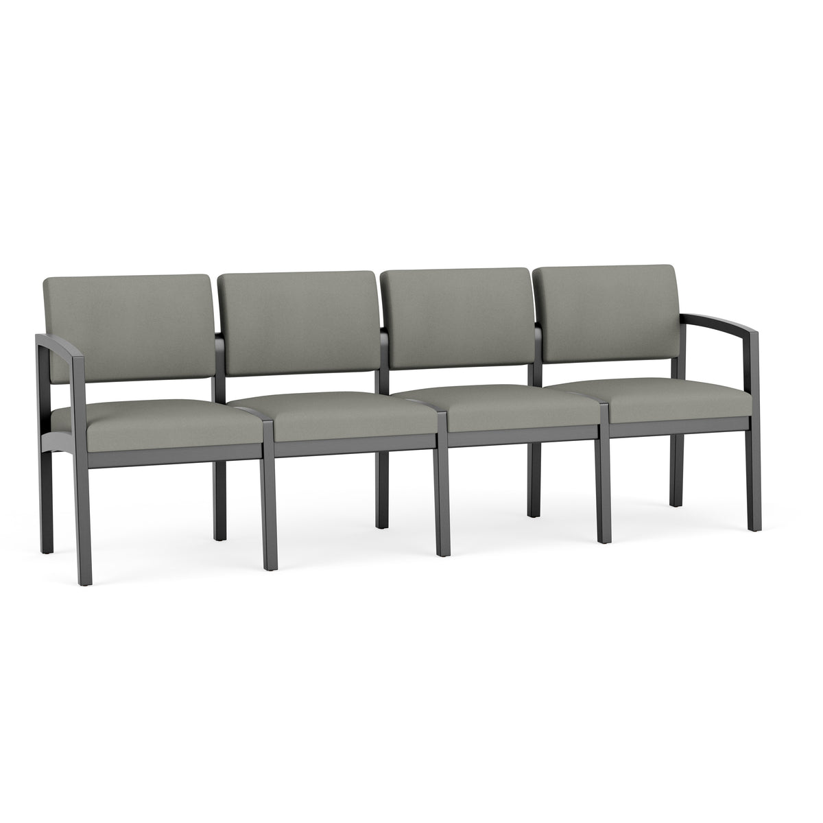 Lenox Wood Waiting Reception 4 Seat Tandem Seating Wood Frame No Center Arms