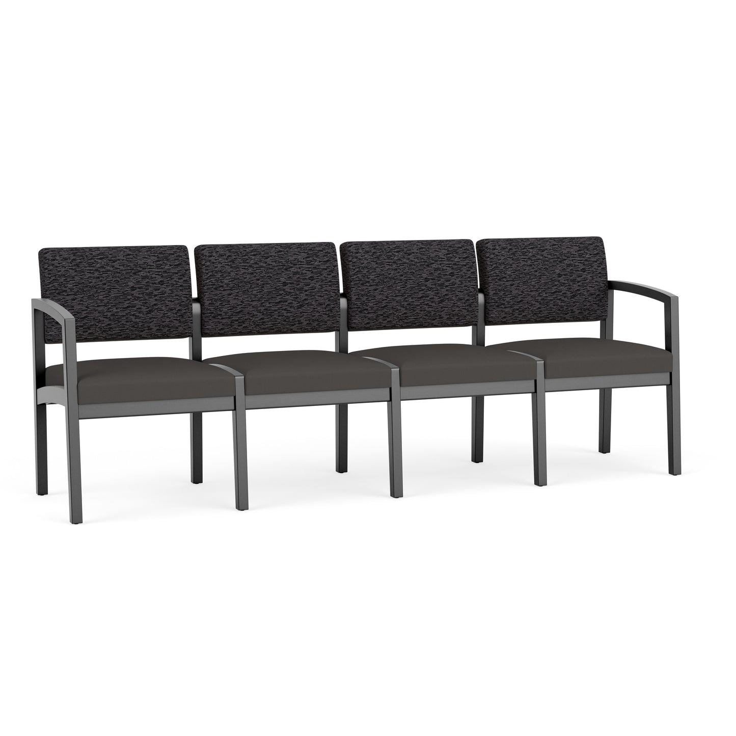 Lenox Wood Waiting Reception 4 Seat Tandem Seating Wood Frame No Center Arms