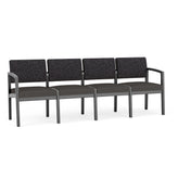 Lenox Wood Waiting Reception 4 Seat Tandem Seating Wood Frame No Center Arms