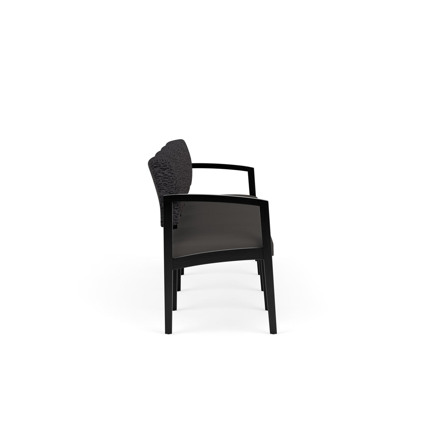 Lenox Wood Waiting Reception 4 Seat Tandem Seating Wood Frame No Center Arms