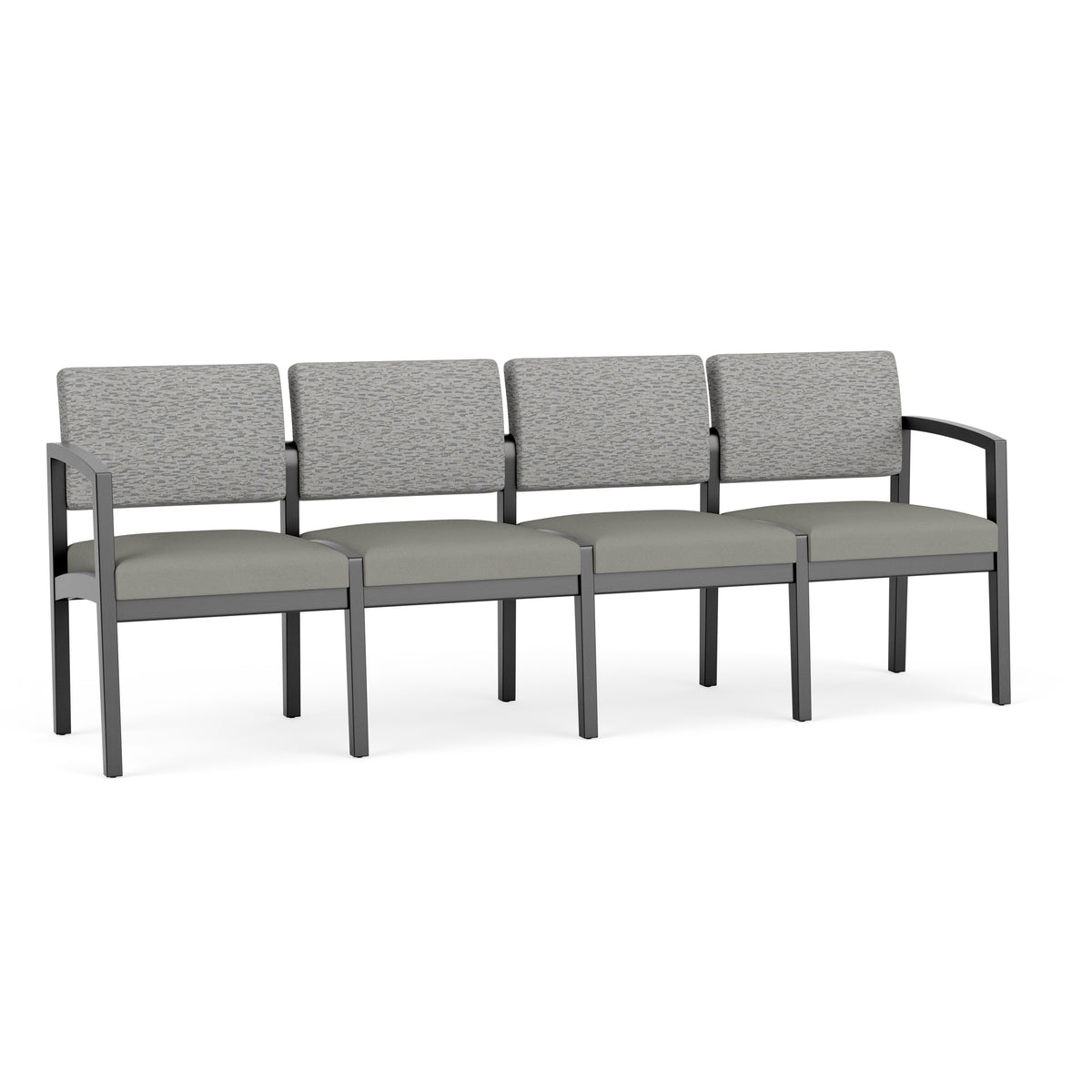 Lenox Wood Waiting Reception 4 Seat Tandem Seating Wood Frame No Center Arms
