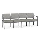 Lenox Wood Waiting Reception 4 Seat Tandem Seating Wood Frame No Center Arms