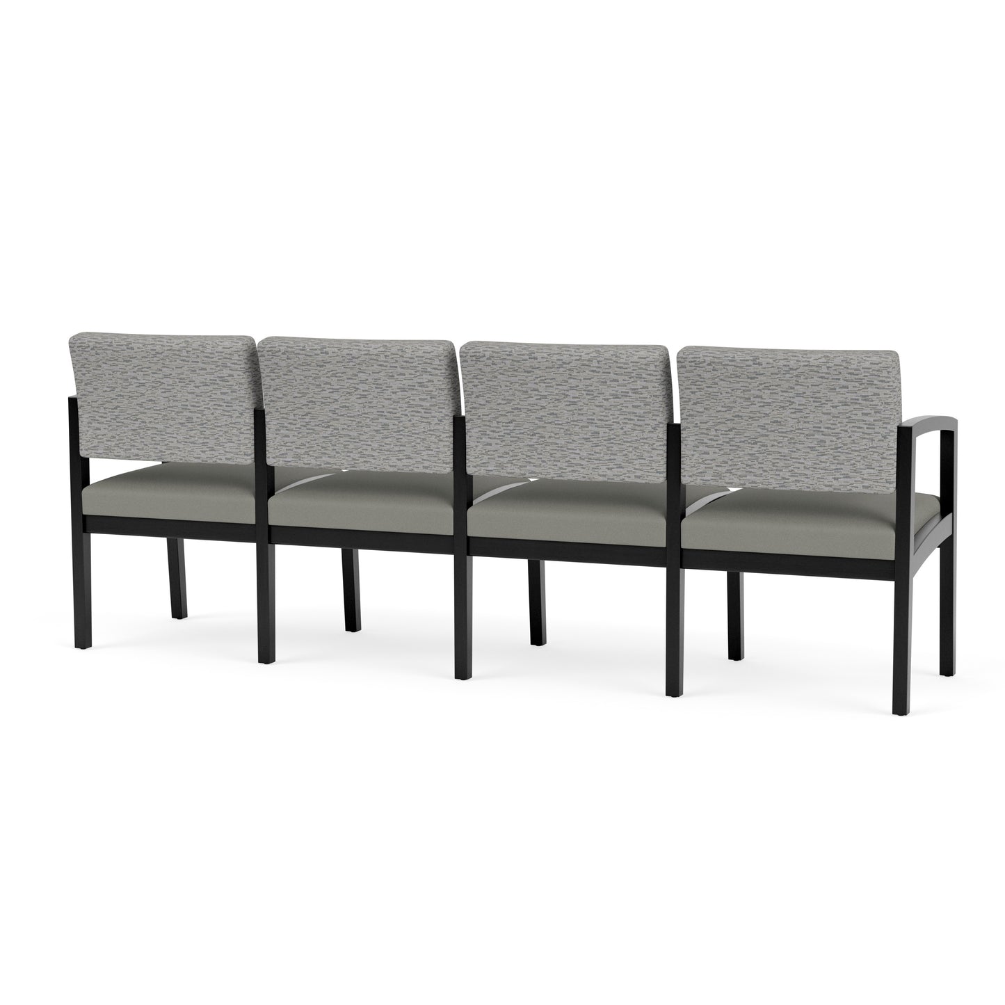 Lenox Wood Waiting Reception 4 Seat Tandem Seating Wood Frame No Center Arms