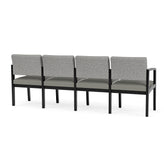 Lenox Wood Waiting Reception 4 Seat Tandem Seating Wood Frame No Center Arms