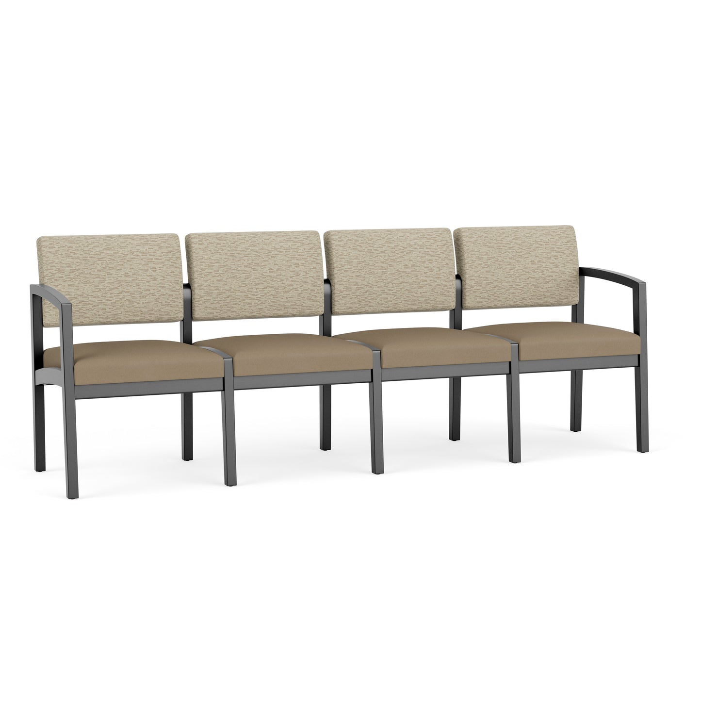 Lenox Wood Waiting Reception 4 Seat Tandem Seating Wood Frame No Center Arms