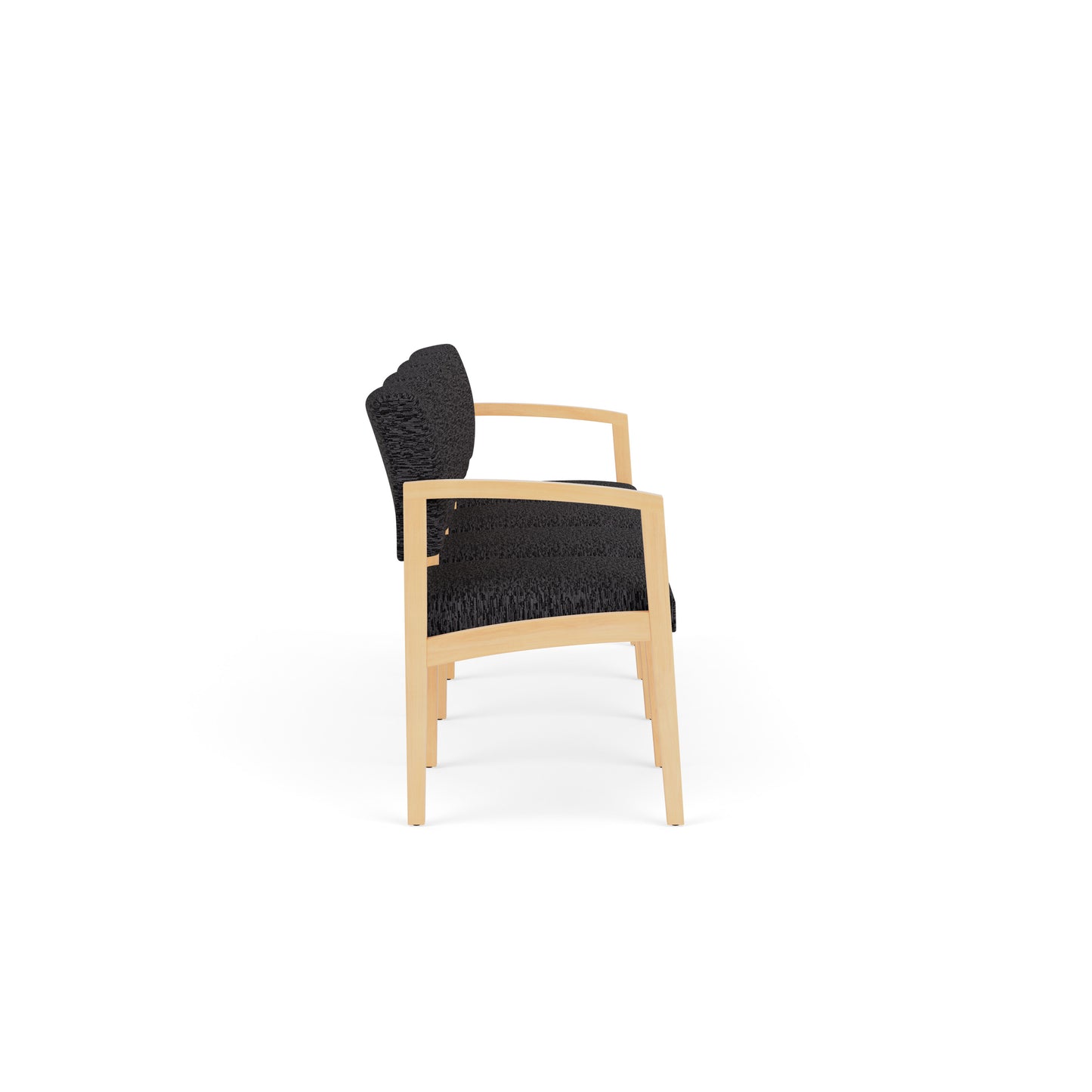 Lenox Wood Waiting Reception 4 Seat Tandem Seating Wood Frame No Center Arms