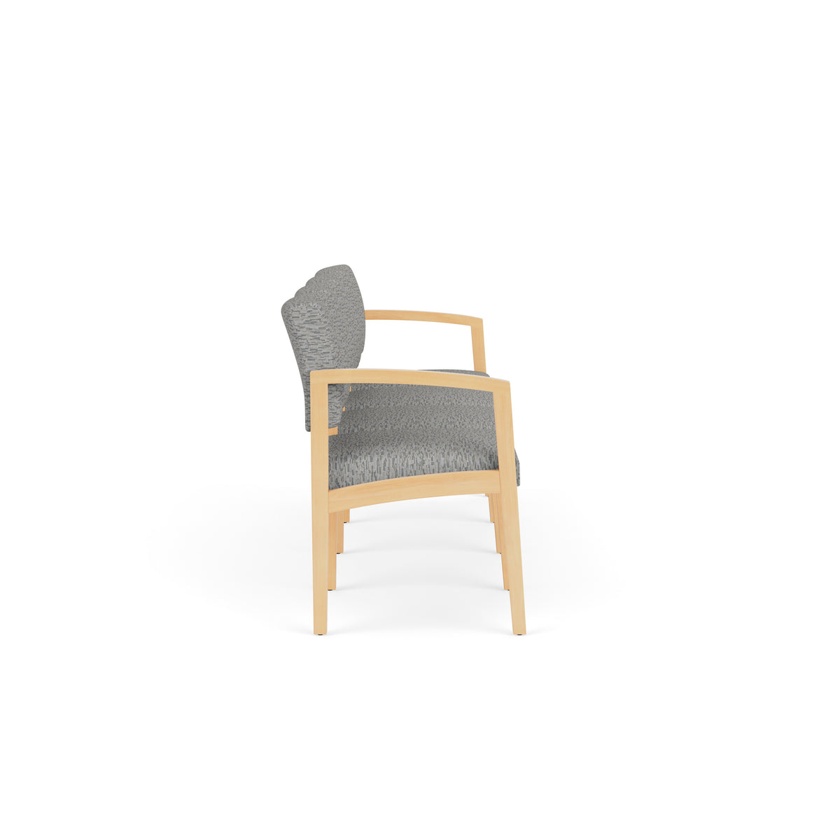 Lenox Wood Waiting Reception 4 Seat Tandem Seating Wood Frame No Center Arms