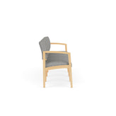 Lenox Wood Waiting Reception 4 Seat Tandem Seating Wood Frame No Center Arms
