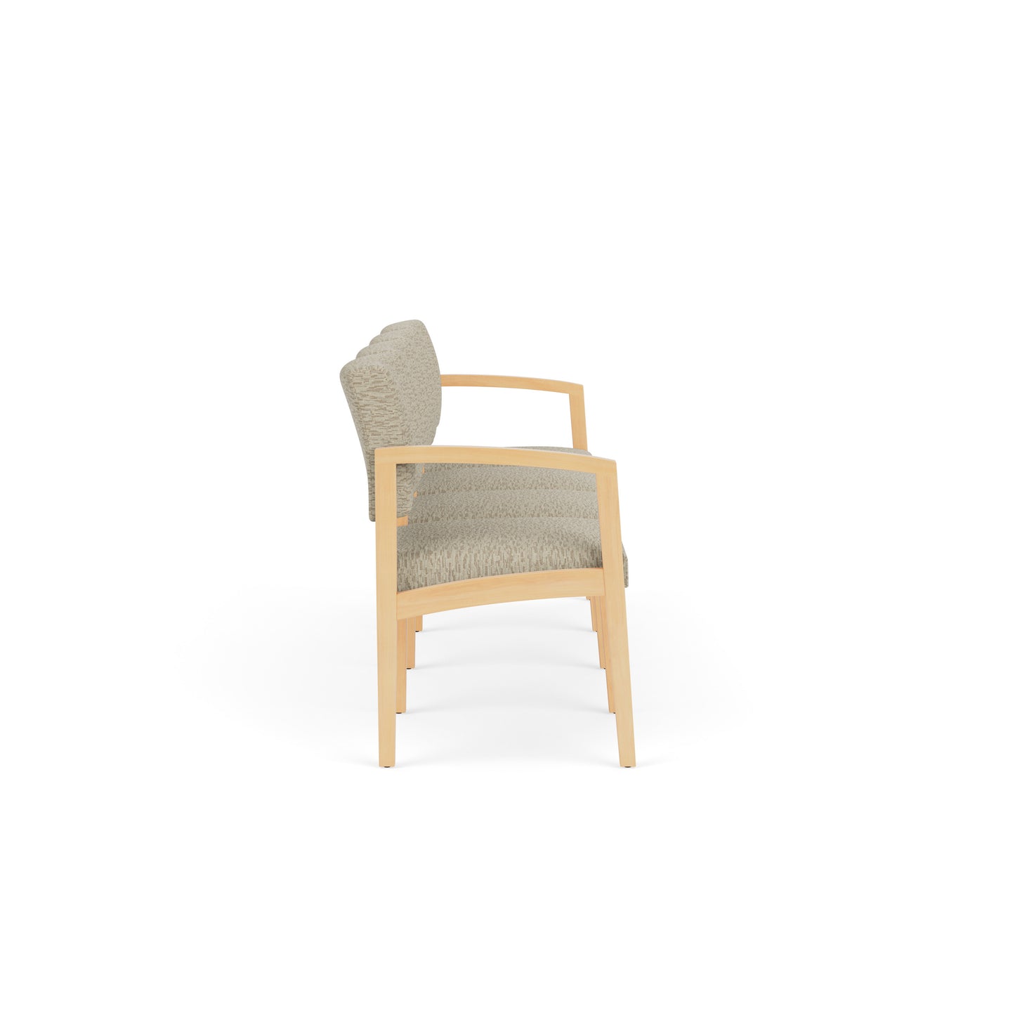 Lenox Wood Waiting Reception 4 Seat Tandem Seating Wood Frame No Center Arms