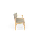 Lenox Wood Waiting Reception 4 Seat Tandem Seating Wood Frame No Center Arms
