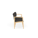 Lenox Wood Waiting Reception 4 Seat Tandem Seating Wood Frame No Center Arms