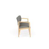 Lenox Wood Waiting Reception 4 Seat Tandem Seating Wood Frame No Center Arms