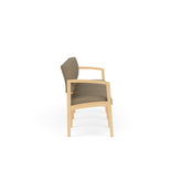 Lenox Wood Waiting Reception 4 Seat Tandem Seating Wood Frame No Center Arms