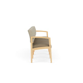 Lenox Wood Waiting Reception 4 Seat Tandem Seating Wood Frame No Center Arms