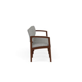 Lenox Wood Waiting Reception 4 Seat Tandem Seating Wood Frame No Center Arms
