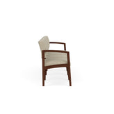 Lenox Wood Waiting Reception 4 Seat Tandem Seating Wood Frame No Center Arms