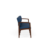 Lenox Wood Waiting Reception 4 Seat Tandem Seating Wood Frame No Center Arms