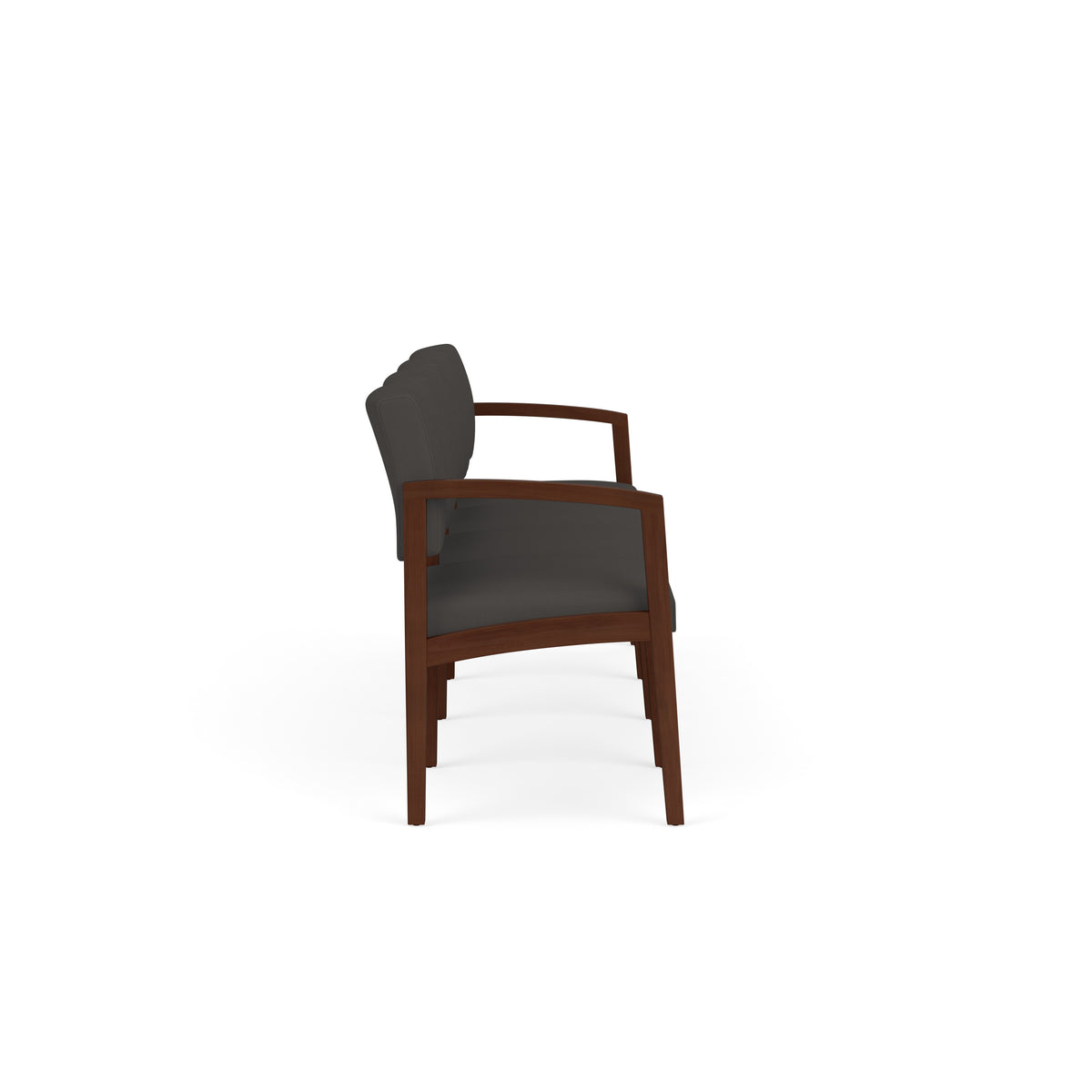 Lenox Wood Waiting Reception 4 Seat Tandem Seating Wood Frame No Center Arms