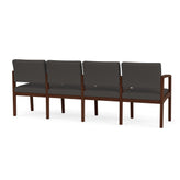 Lenox Wood Waiting Reception 4 Seat Tandem Seating Wood Frame No Center Arms