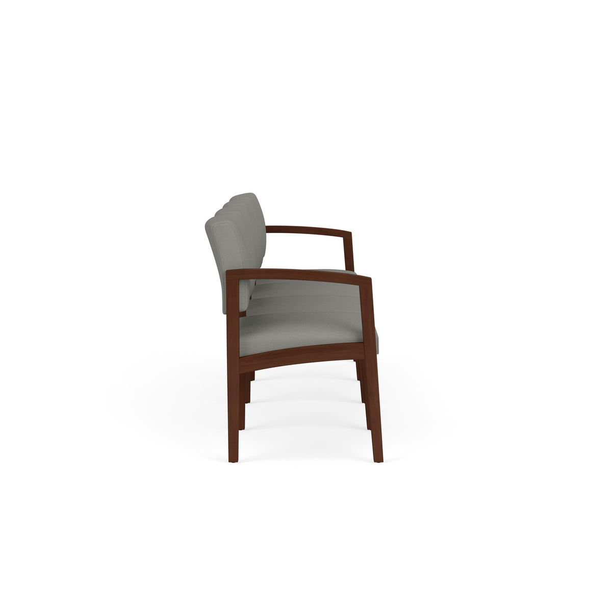 Lenox Wood Waiting Reception 4 Seat Tandem Seating Wood Frame No Center Arms