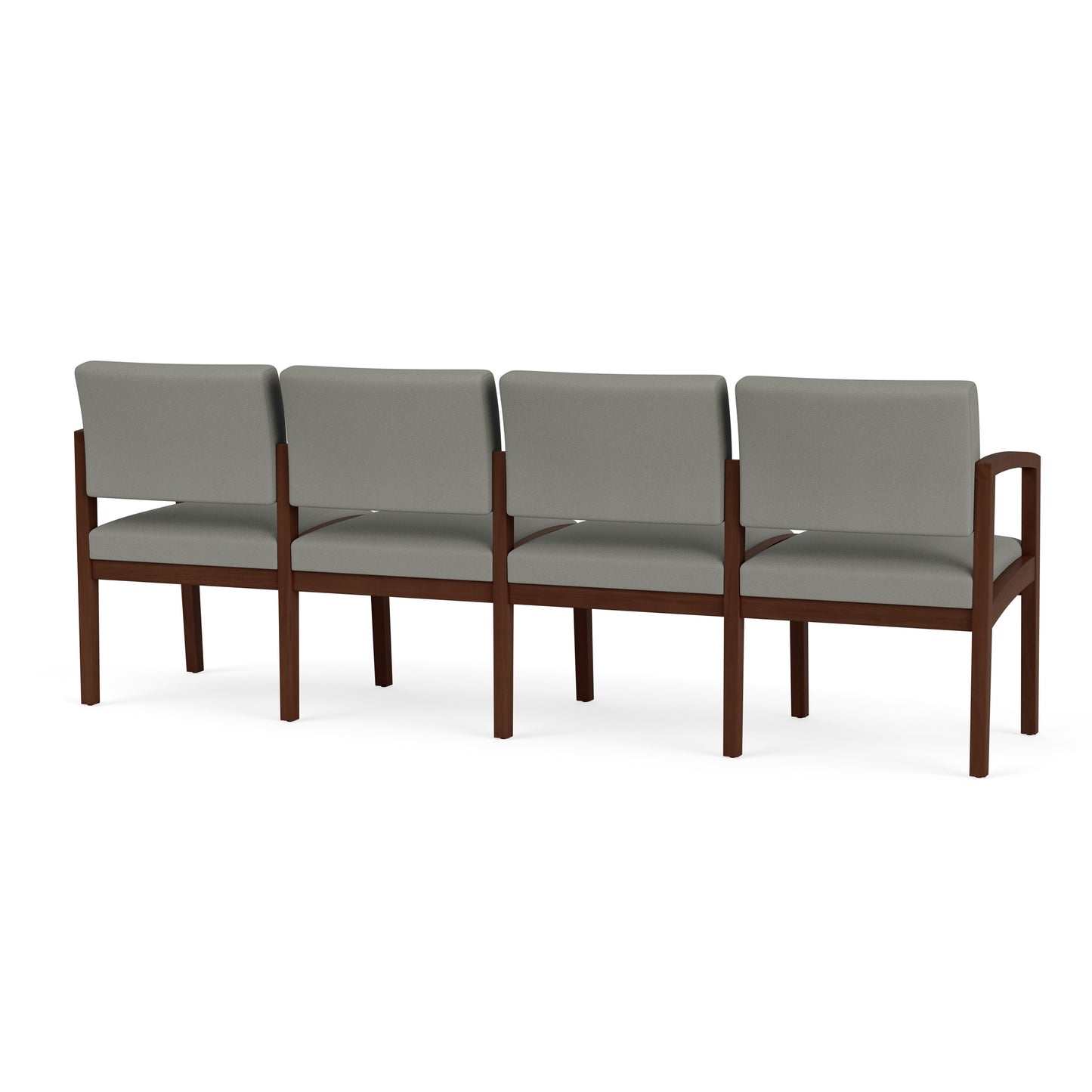 Lenox Wood Waiting Reception 4 Seat Tandem Seating Wood Frame No Center Arms