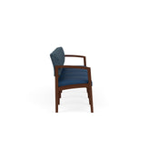 Lenox Wood Waiting Reception 4 Seat Tandem Seating Wood Frame No Center Arms
