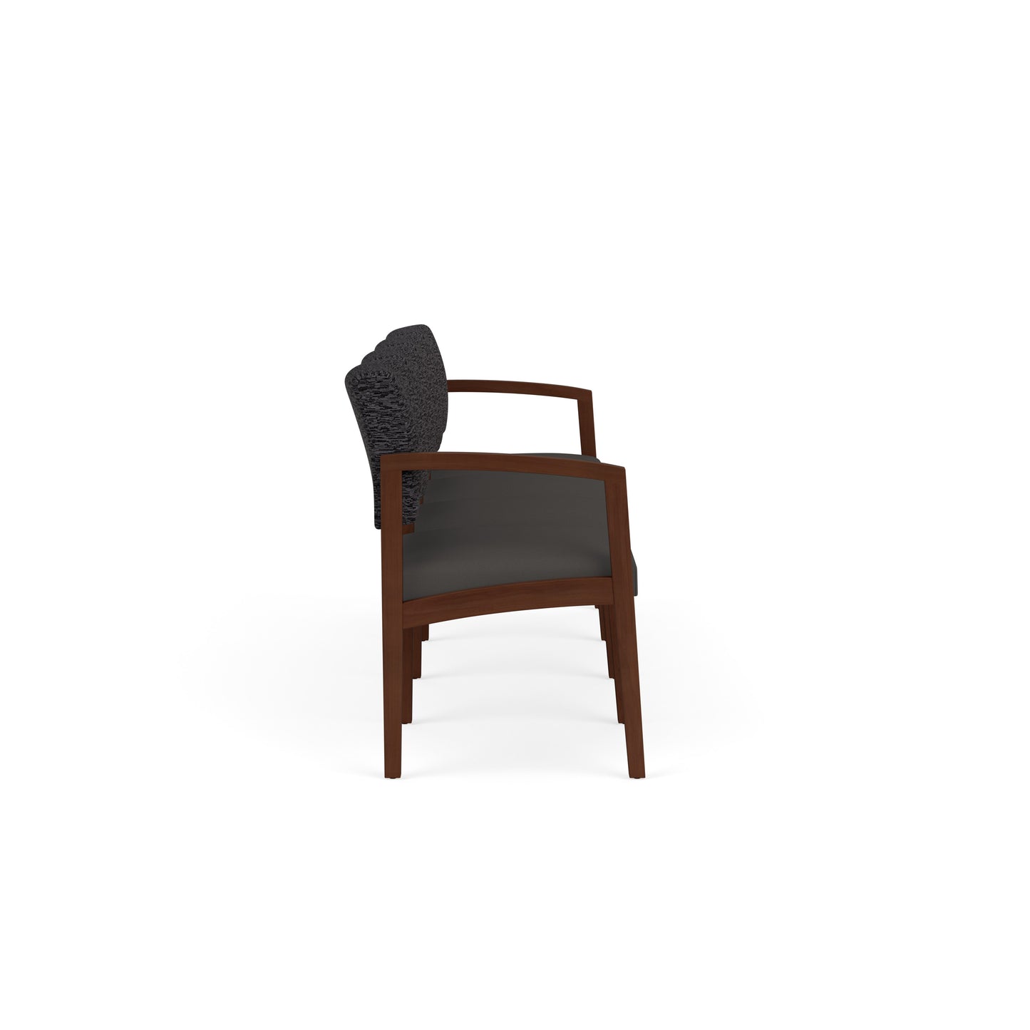 Lenox Wood Waiting Reception 4 Seat Tandem Seating Wood Frame No Center Arms