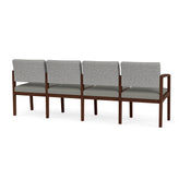 Lenox Wood Waiting Reception 4 Seat Tandem Seating Wood Frame No Center Arms