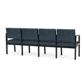 Lenox Wood Waiting Reception 4 Seat Tandem Seating Wood Frame