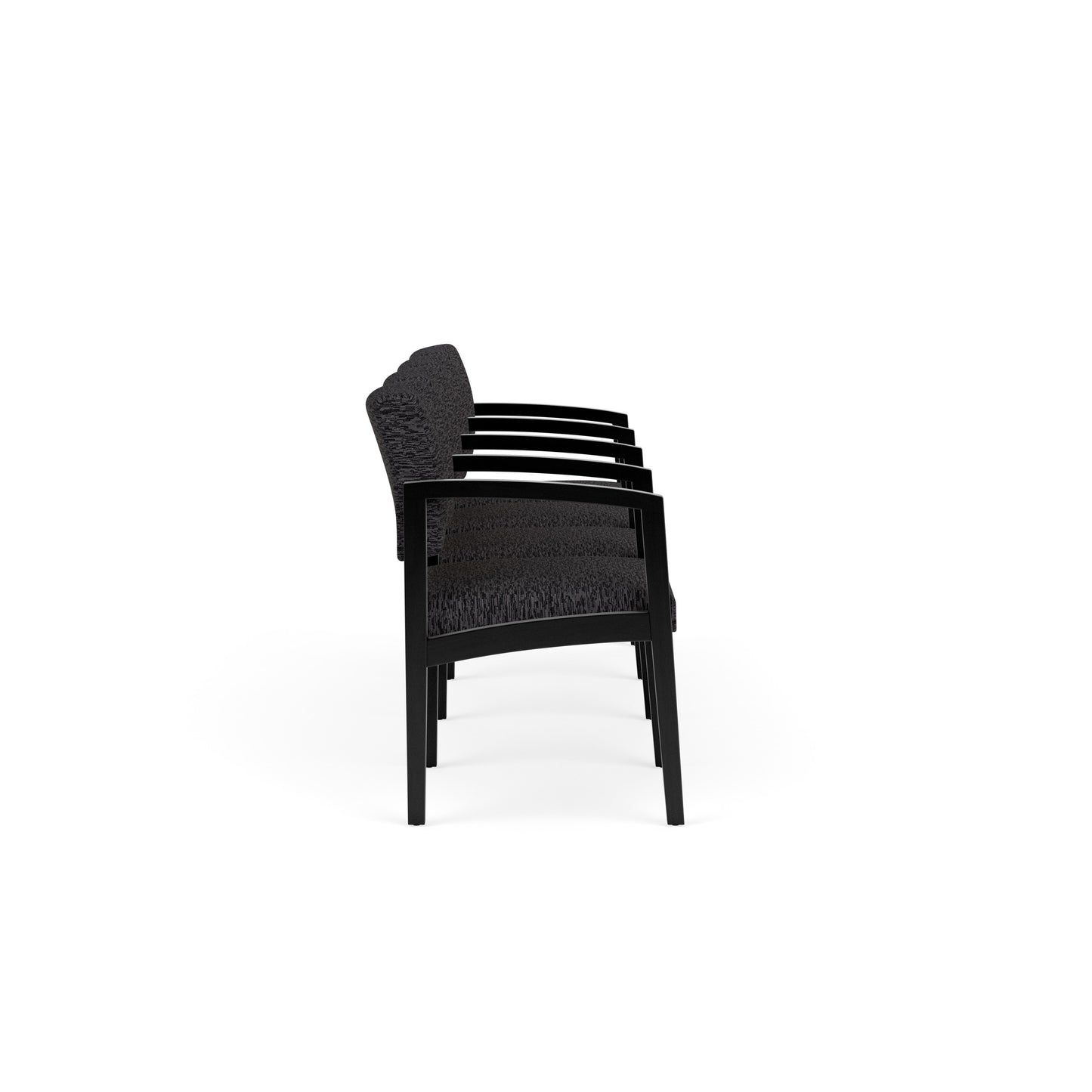 Lenox Wood Waiting Reception 4 Seat Tandem Seating Wood Frame
