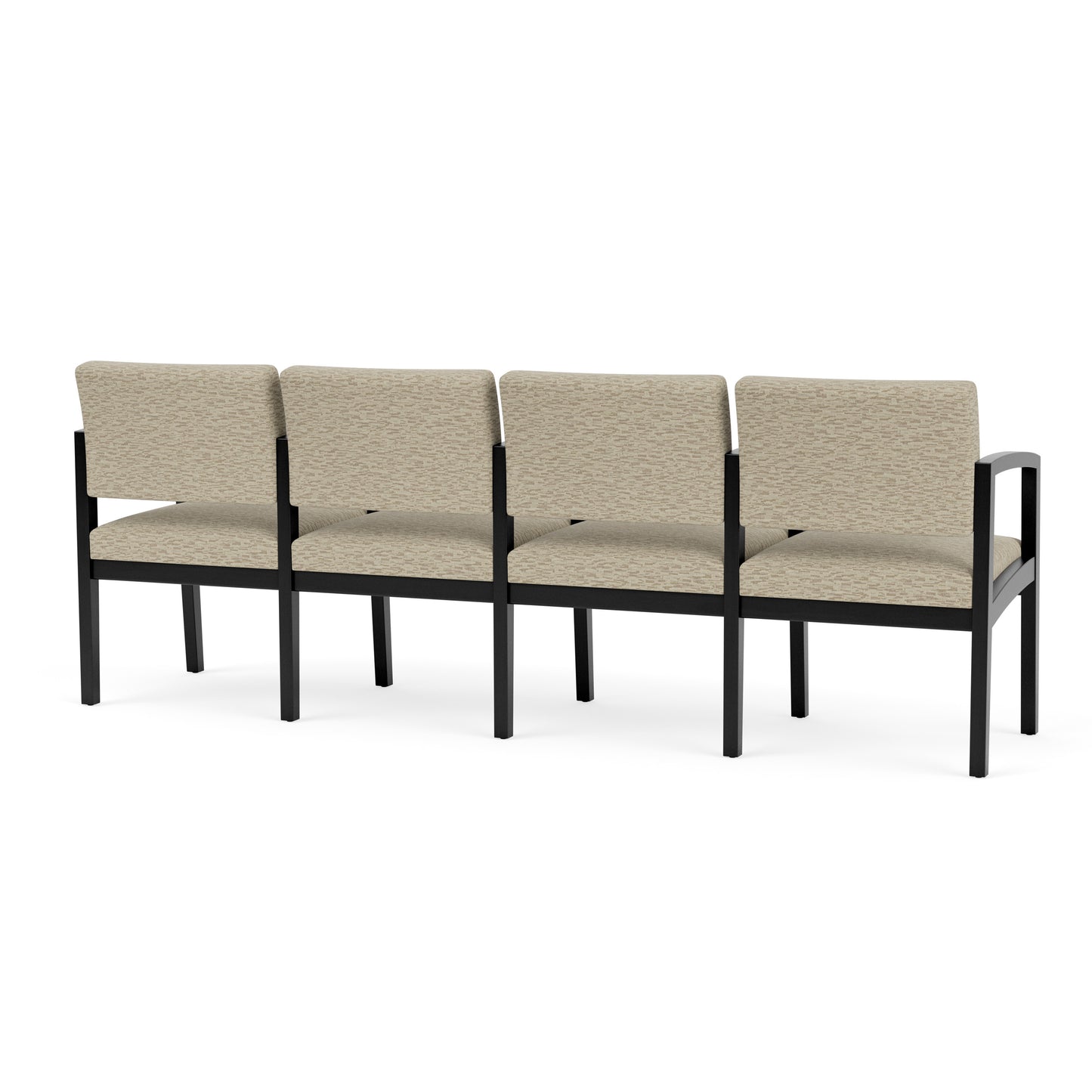Lenox Wood Waiting Reception 4 Seat Tandem Seating Wood Frame