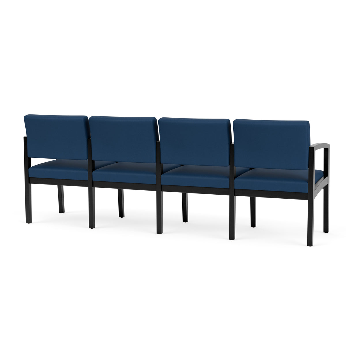 Lenox Wood Waiting Reception 4 Seat Tandem Seating Wood Frame