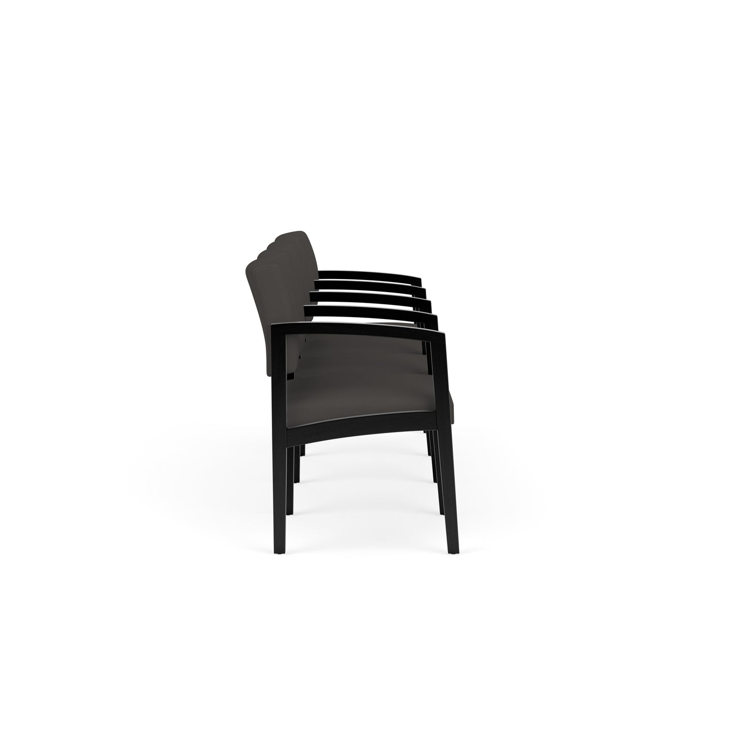 Lenox Wood Waiting Reception 4 Seat Tandem Seating Wood Frame