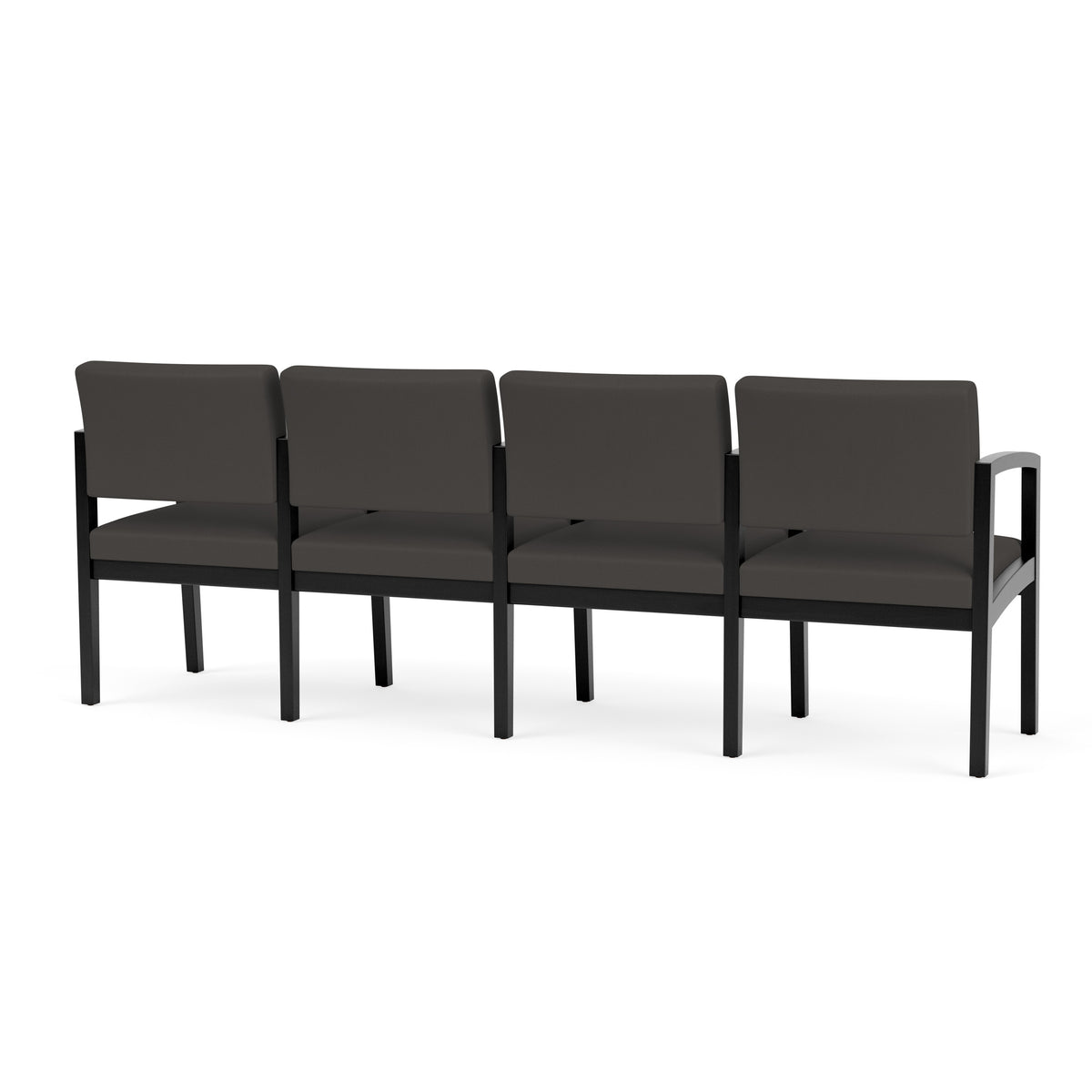 Lenox Wood Waiting Reception 4 Seat Tandem Seating Wood Frame