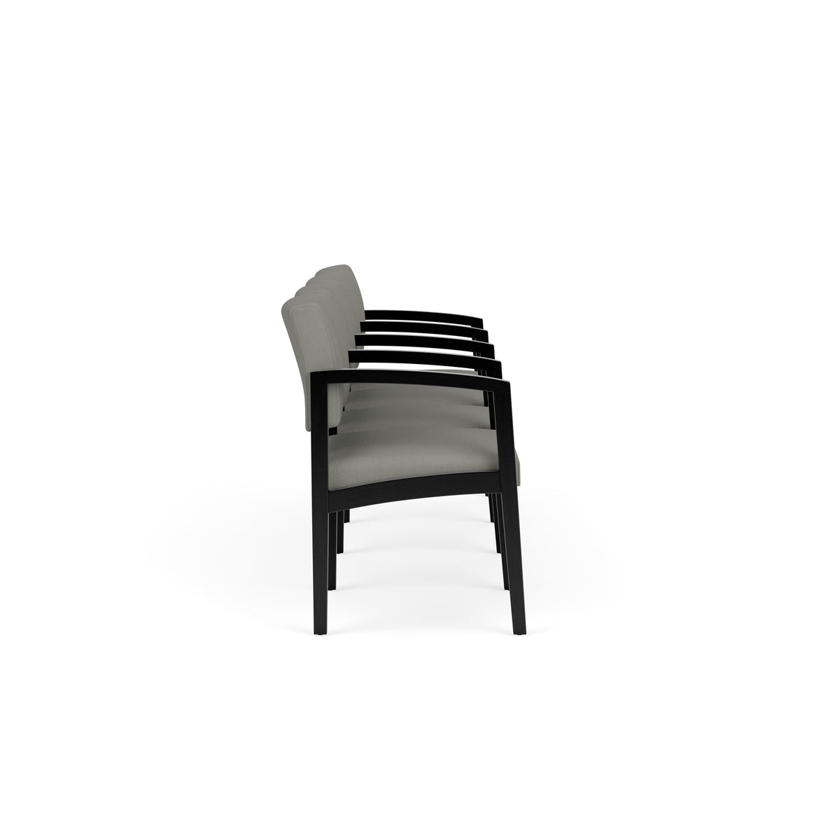 Lenox Wood Waiting Reception 4 Seat Tandem Seating Wood Frame