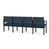 Lenox Wood Waiting Reception 4 Seat Tandem Seating Wood Frame