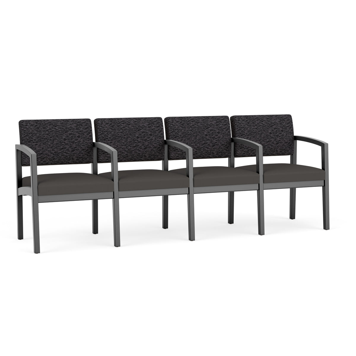 Lenox Wood Waiting Reception 4 Seat Tandem Seating Wood Frame