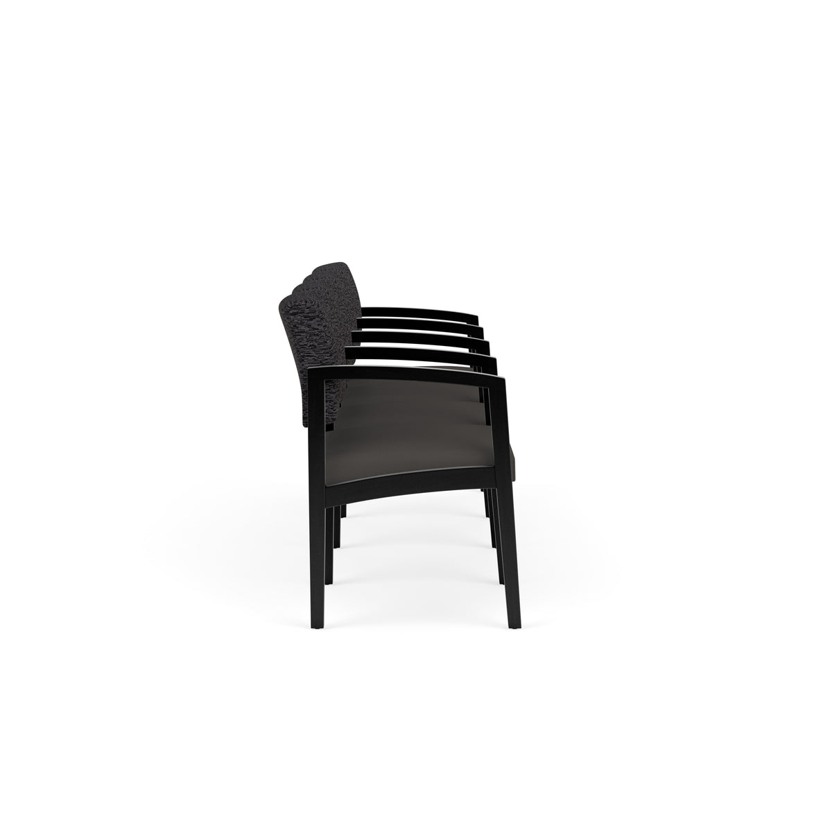 Lenox Wood Waiting Reception 4 Seat Tandem Seating Wood Frame