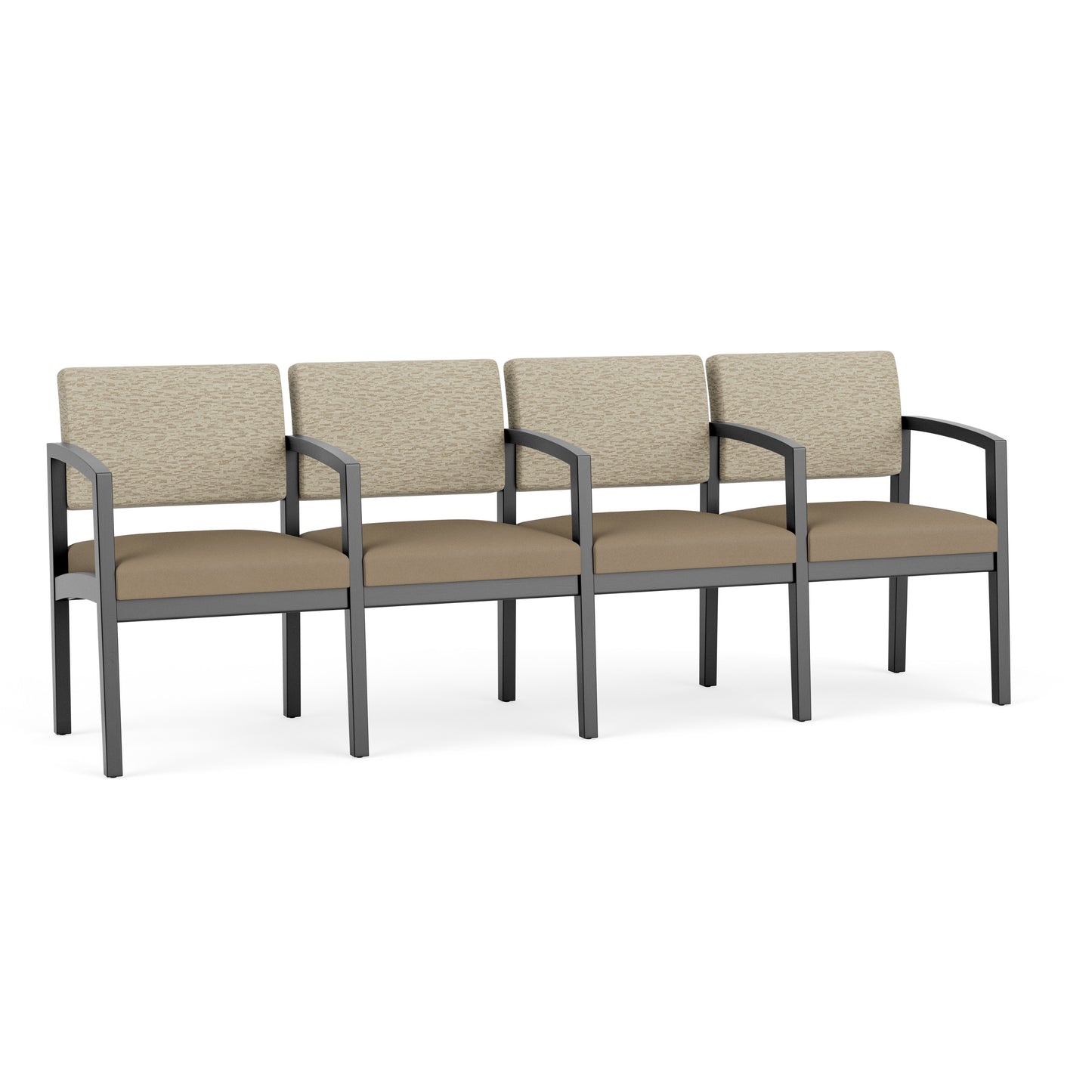 Lenox Wood Waiting Reception 4 Seat Tandem Seating Wood Frame