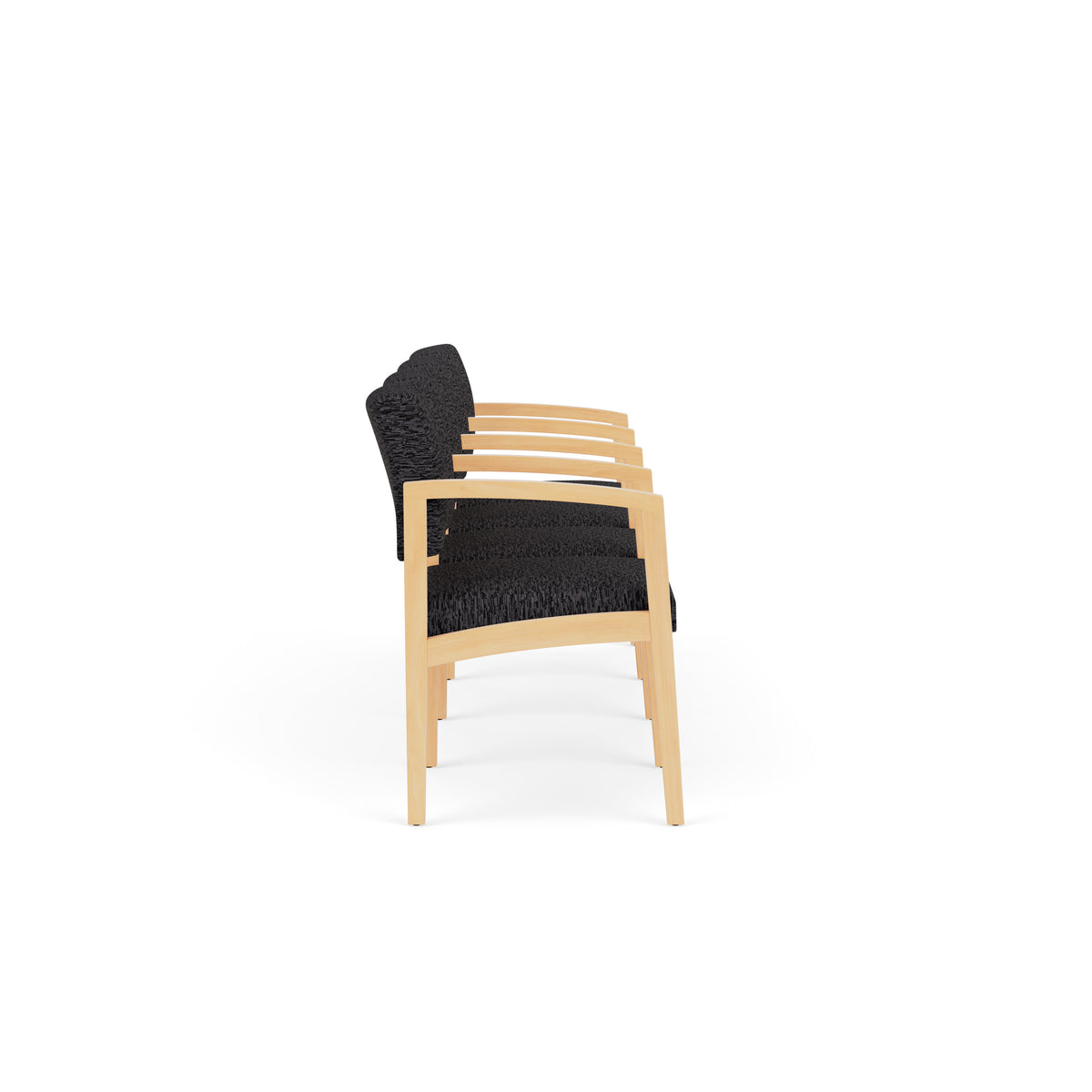 Lenox Wood Waiting Reception 4 Seat Tandem Seating Wood Frame