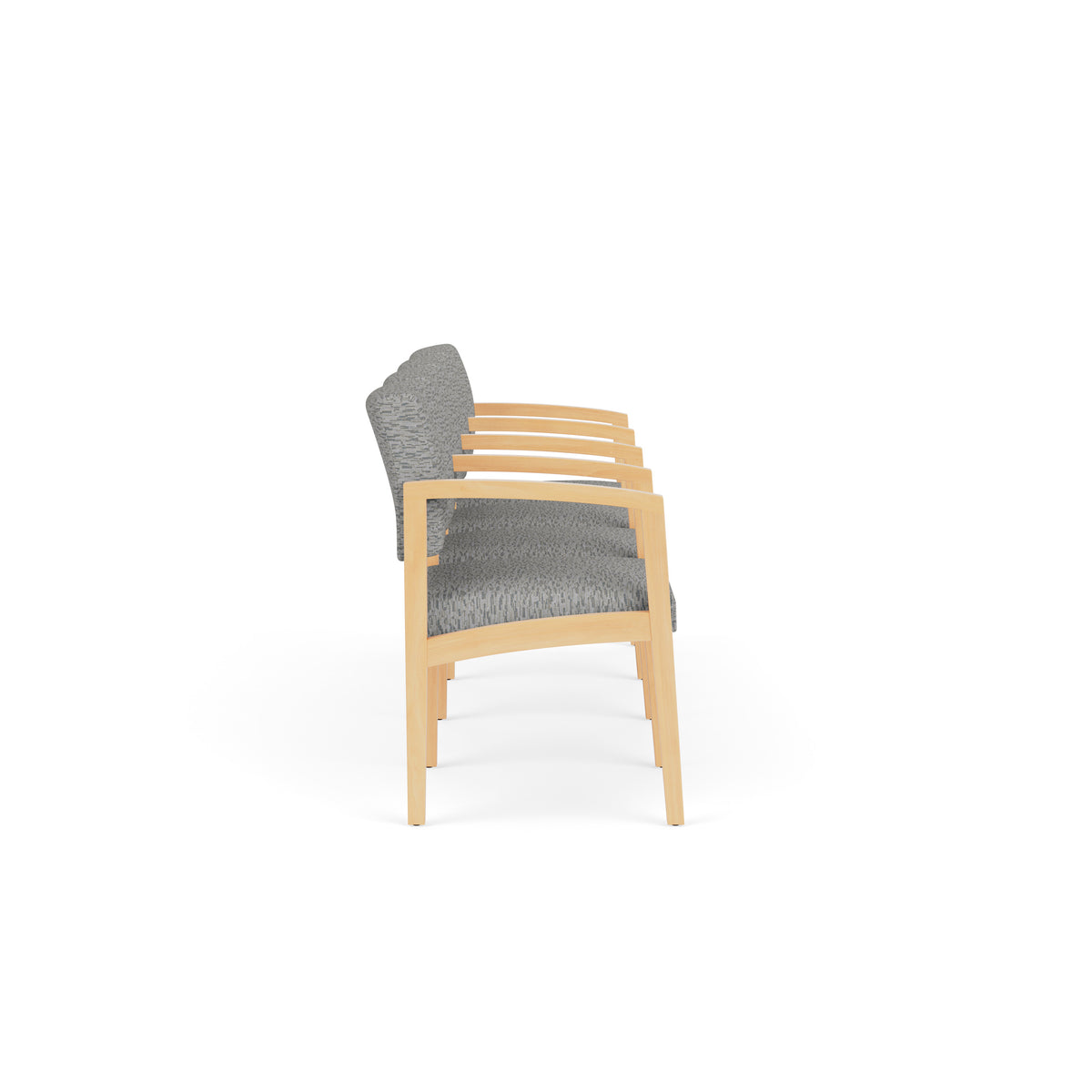 Lenox Wood Waiting Reception 4 Seat Tandem Seating Wood Frame