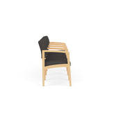 Lenox Wood Waiting Reception 4 Seat Tandem Seating Wood Frame