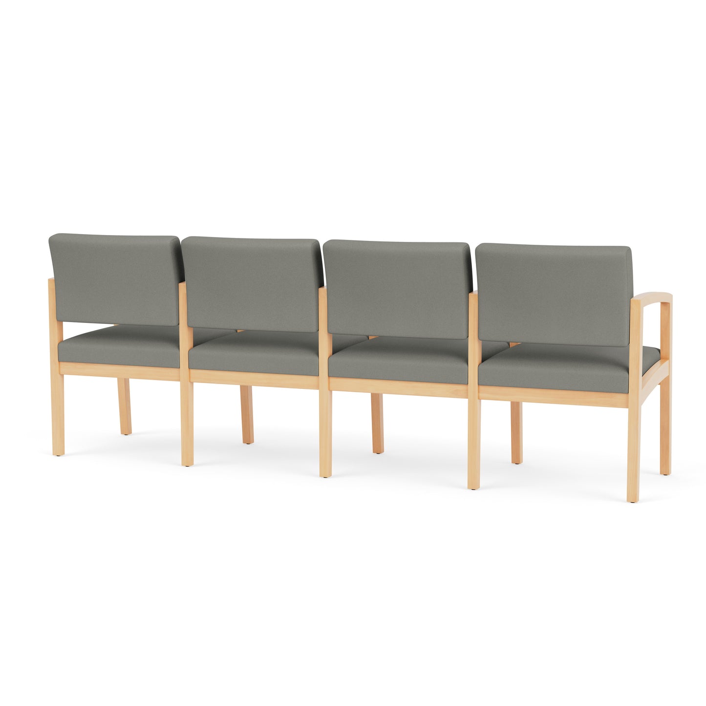 Lenox Wood Waiting Reception 4 Seat Tandem Seating Wood Frame