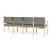 Lenox Wood Waiting Reception 4 Seat Tandem Seating Wood Frame