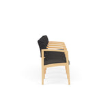 Lenox Wood Waiting Reception 4 Seat Tandem Seating Wood Frame