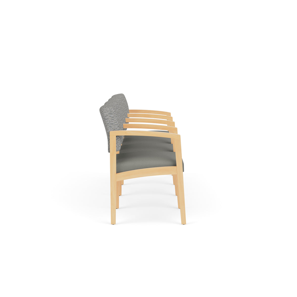 Lenox Wood Waiting Reception 4 Seat Tandem Seating Wood Frame
