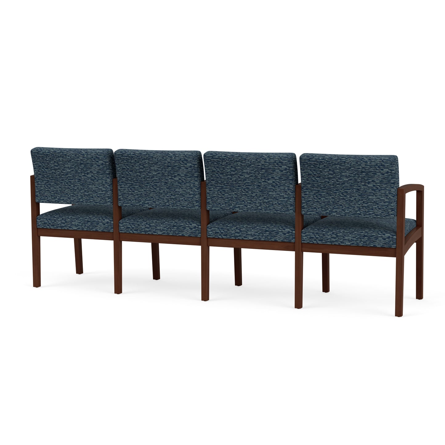 Lenox Wood Waiting Reception 4 Seat Tandem Seating Wood Frame