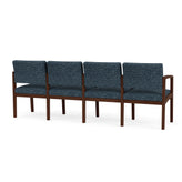 Lenox Wood Waiting Reception 4 Seat Tandem Seating Wood Frame