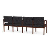 Lenox Wood Waiting Reception 4 Seat Tandem Seating Wood Frame