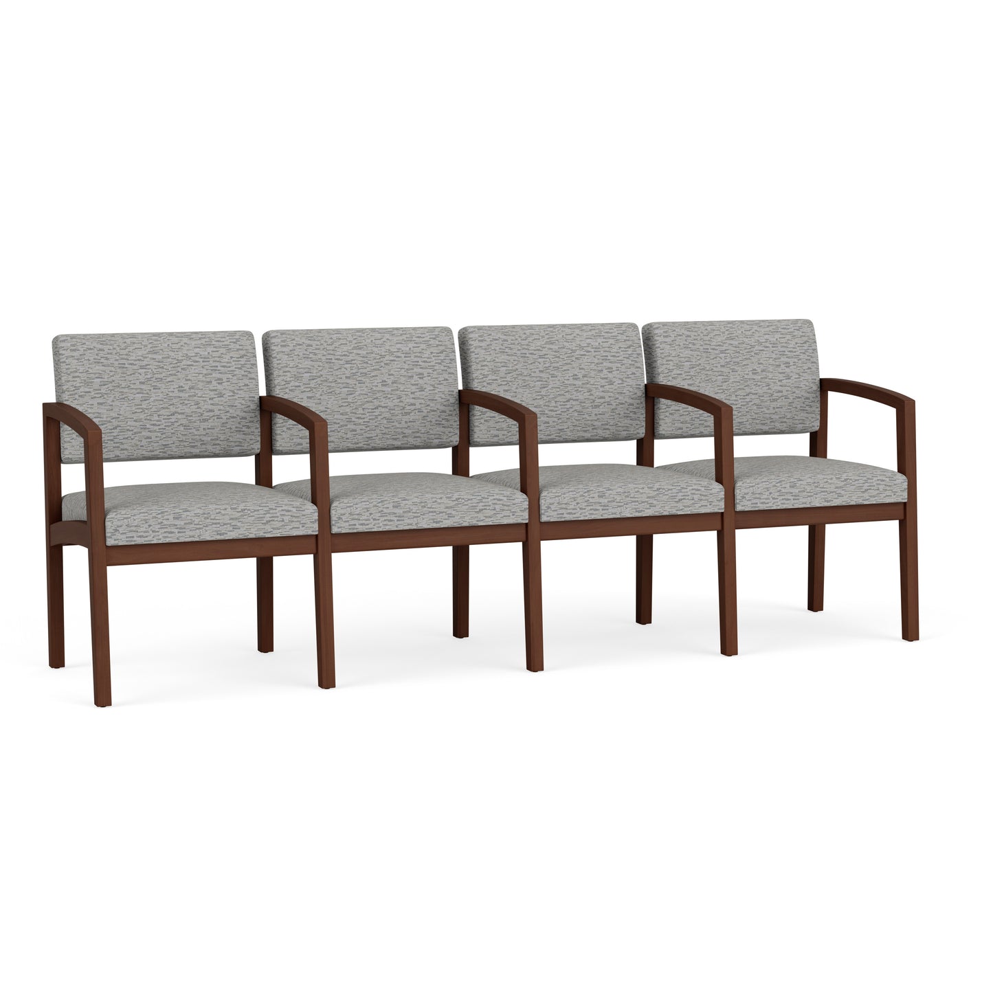 Lenox Wood Waiting Reception 4 Seat Tandem Seating Wood Frame